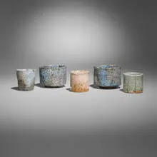 Hans Vangsø, Collection of five works, glazed stoneware