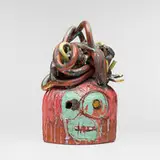 Renata Cassiano-Alvarez, Unobvious, 2020, glazed earthenware, gold leaf