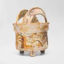 Basket by Betty Woodman, c. 1980, glazed earthenware, sold Aug 2026