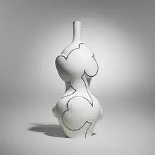 Sam Chung, Clouds bottle, c. 2020, glazed porcelain