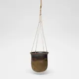 Toshiko Takaezu, Hanging planter, c. 1967, glazed stoneware, jute