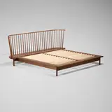 Adam Rogers for Thomas Moser, Foreside king-sized bed frame, 2024, walnut, white oak