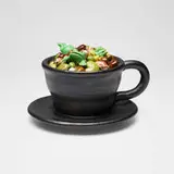 David Gilhooly, Cup O' 7 Bean Step from the Frog series, 1991, glazed earthenware
