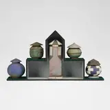 Dan Anderson, Untitled, glazed stoneware, painted wood