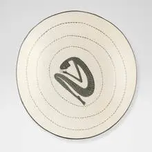 Sandy Shaw, Circle Man bowl, 1992, glazed earthenware