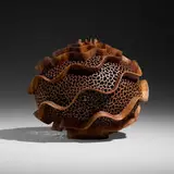 J. Paul Fennell, Swirls vessel, 2026, sissoo (rosewood)