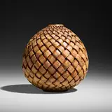 J. Paul Fennell, Basketweave vessel, 2026, sissoo (rosewood), pigment