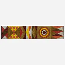 Evelyn Ackerman, Pennants mosaic, 1958, glass tile mosaic on Masonite in artist-made frame