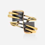 Art Smith, Cuff, c. 1948, brass with a blackened finish