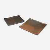 Toshiko Takaezu, Large slab and plate, c. 1973, glazed stoneware