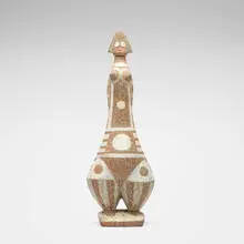 Paul Bogatay, Figural bottle with stopper, 1959, glazed stoneware