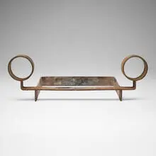 Jean Royere, Andiron, c. 1950, patinated iron