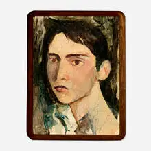 Tyler Hays, Jigsaw Puzzle painting, c. 2024, acrylic, milk paint, and oil on wood in artist-made frame