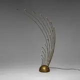 Eldon Danhausen, Sculptural lamp, brass melt-coated steel
