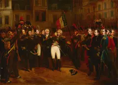 Carle Vernet, A farewell to Napoléon at the Château de Fontainebleau, 30th April 1814, oil on canvas