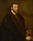 Titian, A portrait of a nobleman, oil on canvas