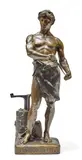 Henry Fugère, L'Art Industriel, patinated bronze