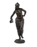 Charles-Arthur Bourgeois, Odalisque, patinated bronze
