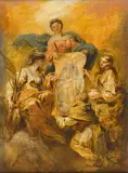 The Adoration and a companion picture (a pair) by Giovanni Benedetto Castiglione, oil on canvas, sold Mar 2018