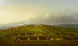 James Walker, A battery of U.S. artillery on maneuvers, circa 1880, oil on canvas