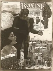 Paul Citroen, Johnson training again, 1919, Vintage. Silbergelatineabzug einer Photomontage, 1923