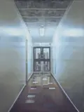 Paul Winstanley, Institute 2, 1999, Öl auf Leinen