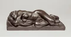 Liegende by Richard Scheibe, 1945, Bronze mit schwarzbrauner Patina, sold Dec 2007