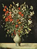 Wilhelm Schmid, Blumenstilleben, 1923, Öl auf Holz