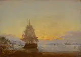 Félix Ziem, Segelboot bei Sonnenuntergang („Voilier au coucher du soleil“)