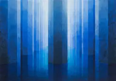 Hans Peter Reuter, Licht-Raum (642), 1990, Aquarell über Bleistift auf Papier, im Künstlerrahmen