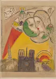 Marc Chagall, Le Dimanche, 1954, Farblithografie auf festem Arches-Velin
