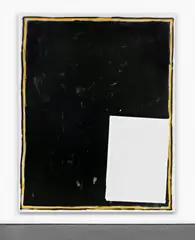David Ostrowski, F (A thing is a thing in a whole which it's not), 2013, Acryl, Lack und Sprühfarbe auf Leinwand