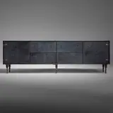 Tyler Hays, Cabinet, c. 2015, leather over wood, bronze, walnut