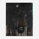 Patricia Larsen, Nite River, 2018, mixed media on panel