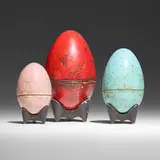 Hans Hedberg, Eggs, set of three, glazed stoneware