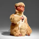 Roullet & Decamps, Smoking Monkey automaton, c. 1906, rabbit fur, papier-mâché, leather, wood