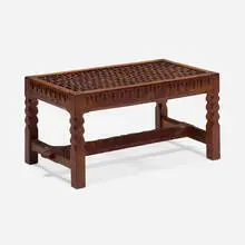 Gordon Russell, Bench, leather, rosewood