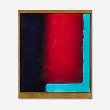 Eric Orr, Where is Albuquerque, 1985, oil on canvas over panel in artist's frame