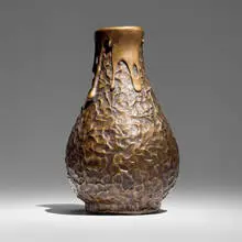 Blackman Cruz Workshop, Drip vase, 2000, patinated bronze