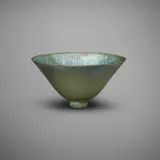 Gertrud and Otto Natzler, Flaring bowl, 1961, earthenware with Mariposa Reduction Fired Hare's Fur glaze with melt fissures