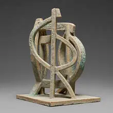 Otto Natzler, Family Group, 1956, earthenware Pale Green Lavastone glaze