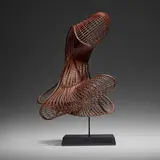 Honda Shōryū, Catalpa, 2012, madake, rattan, enameled metal stand