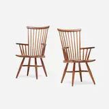 Robert Whitley, Armchairs, pair, walnut