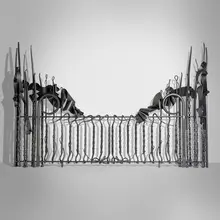 Albert Paley, Exceptional Balcony Railing for a Private Residence, 1989, forged and fabricated steel