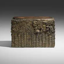 Paul Evans, Sculpted Bronze occasional table, 1969, bronzed resin over wood
