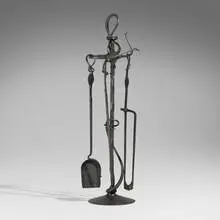 Albert Paley, Forged fireplace tools, 1996, forged and fabricated steel with a blackened finish