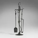 Albert Paley, Forged fireplace tools, 1996, forged and fabricated steel with a blackened finish