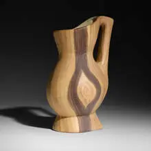 Pitcher by Grandjean Jourdan, c. 1955, hand-painted earthenware, sold May 2026