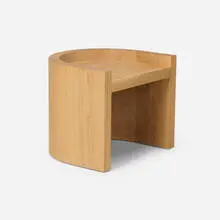 Coupé stool by Colin King, 2023, white oak, sold May 2026