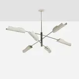 David Weeks, Torroja chandelier, model 429, c. 2009, chrome-plated steel, enameled aluminum